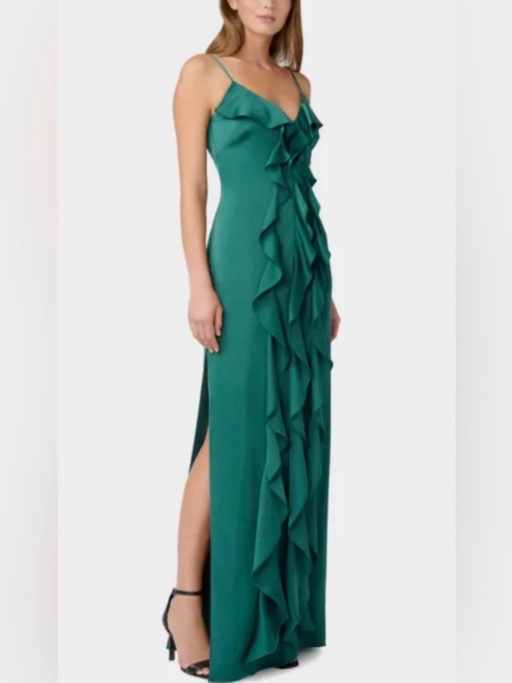 Emerald Green Ruffle Dress